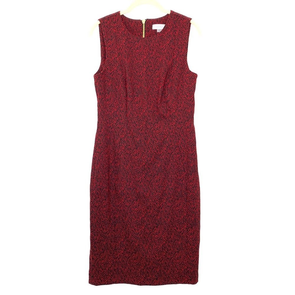 🔥🔥DRESS SALE! 2/$25 EUC Calvin Klein Sheath Red Black Dress